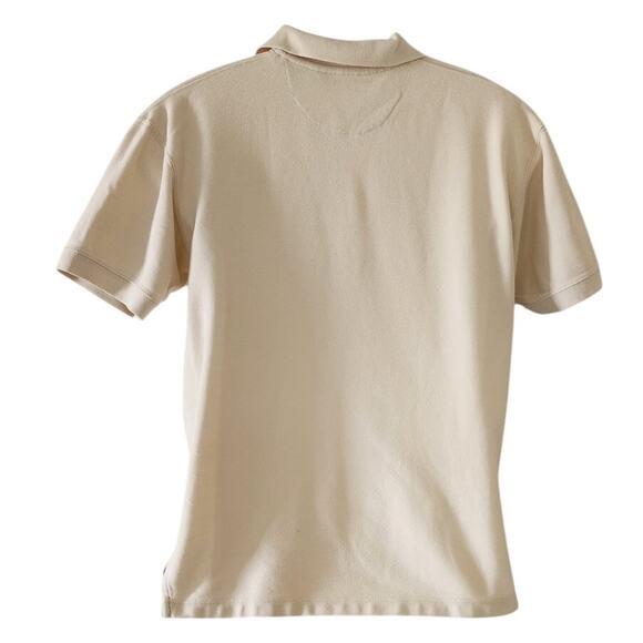 Vintage Cherokee Washed Pique Beige Short Sleeve Polo Men's Size Medium - Picture 2 of 8